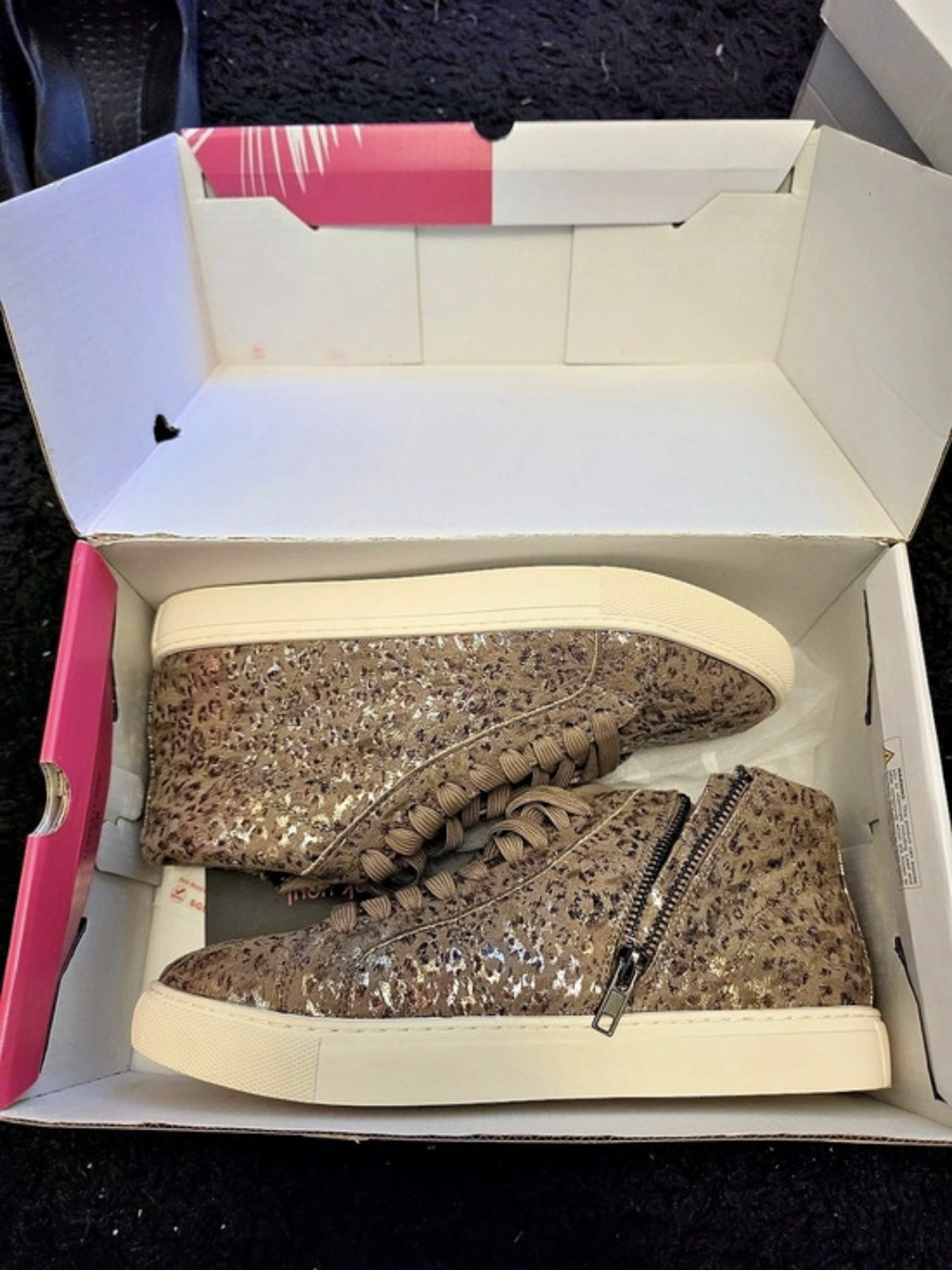 Corkys Imagine Sneak Animal Print Sneakers Brown US 9 New